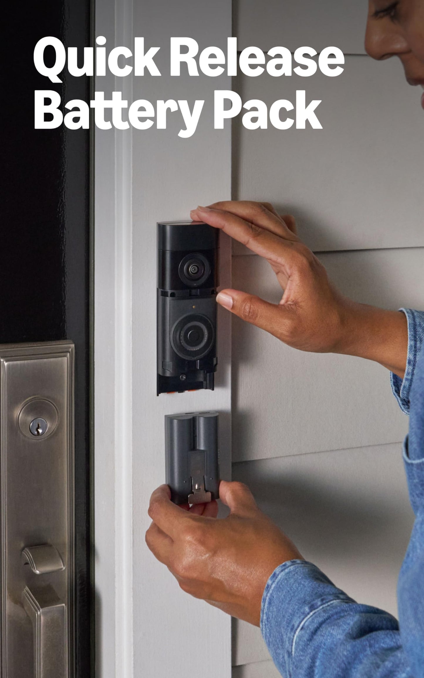 2K Battery Video Doorbell with Wide-Angle View, Night Vision and Enhanced Zoom