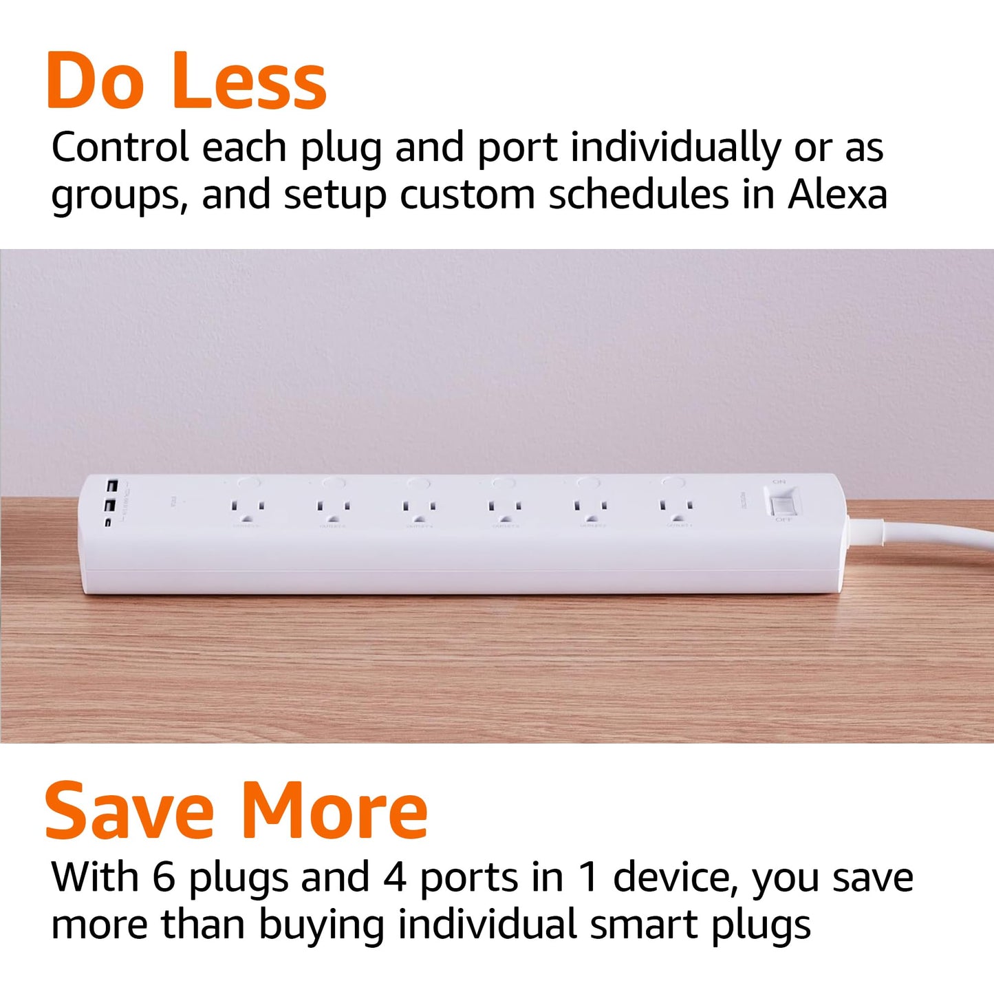 Smart Wi-Fi Power Strip with App Control and Multiple Outlets