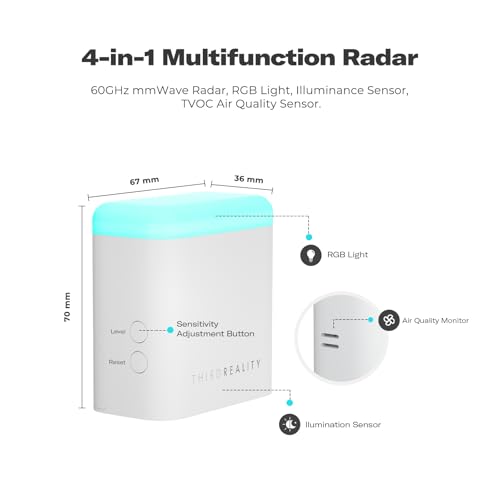 Smart Presence Sensor with 60GHz mmWave Radar, Zigbee Support and Light Detection