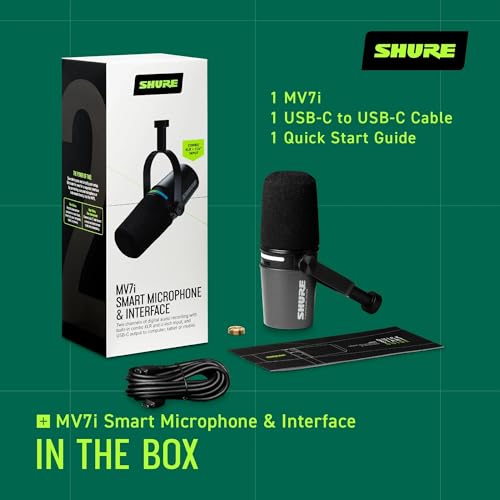 USB-C & XLR Podcast Microphone with Built-In Audio Interface and DSP Controls