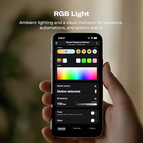 Smart Presence Sensor with 60GHz mmWave Radar, Zigbee Support and Light Detection