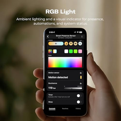 Smart Presence Sensor with 60GHz mmWave Radar, Zigbee Support and Light Detection