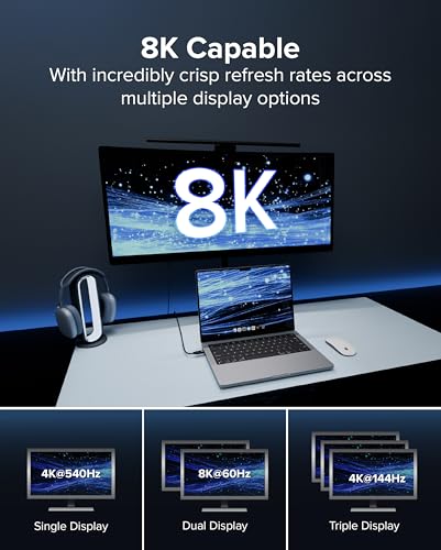 Thunderbolt 5 USB-C Cable with 240W Charging and 80Gbps Speed