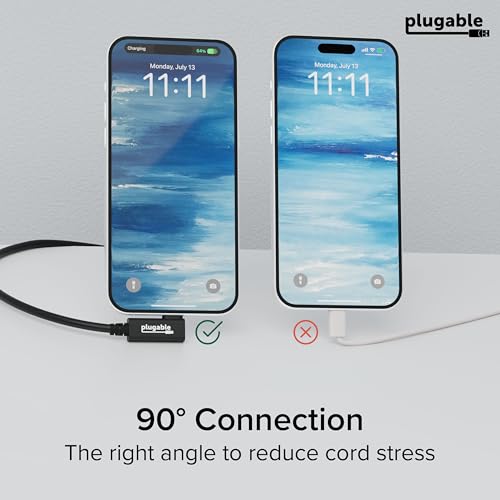 Right Angle Thunderbolt 4 USB-C Cable with 240W Charging and 40Gbps Data Transfer