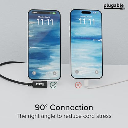 Right Angle Thunderbolt 4 USB-C Cable with 240W Charging and 40Gbps Data Transfer