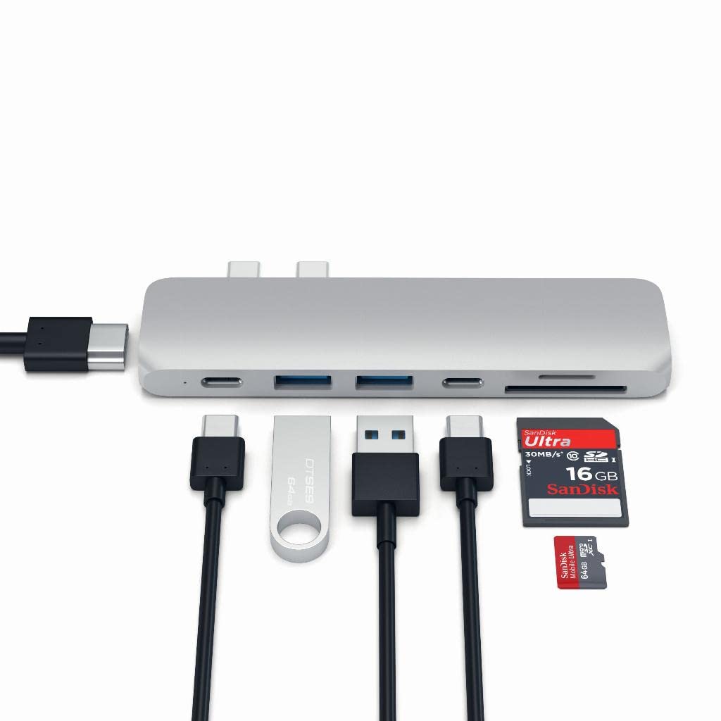 USB-C Pro Hub Adapter with 4K HDMI, USB-C Data and Card Readers