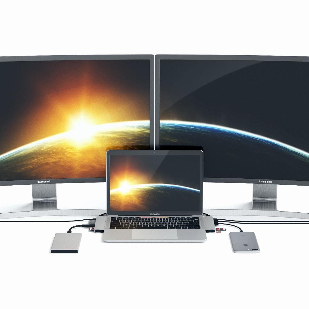 USB-C Pro Hub Adapter with 4K HDMI, USB-C Data and Card Readers