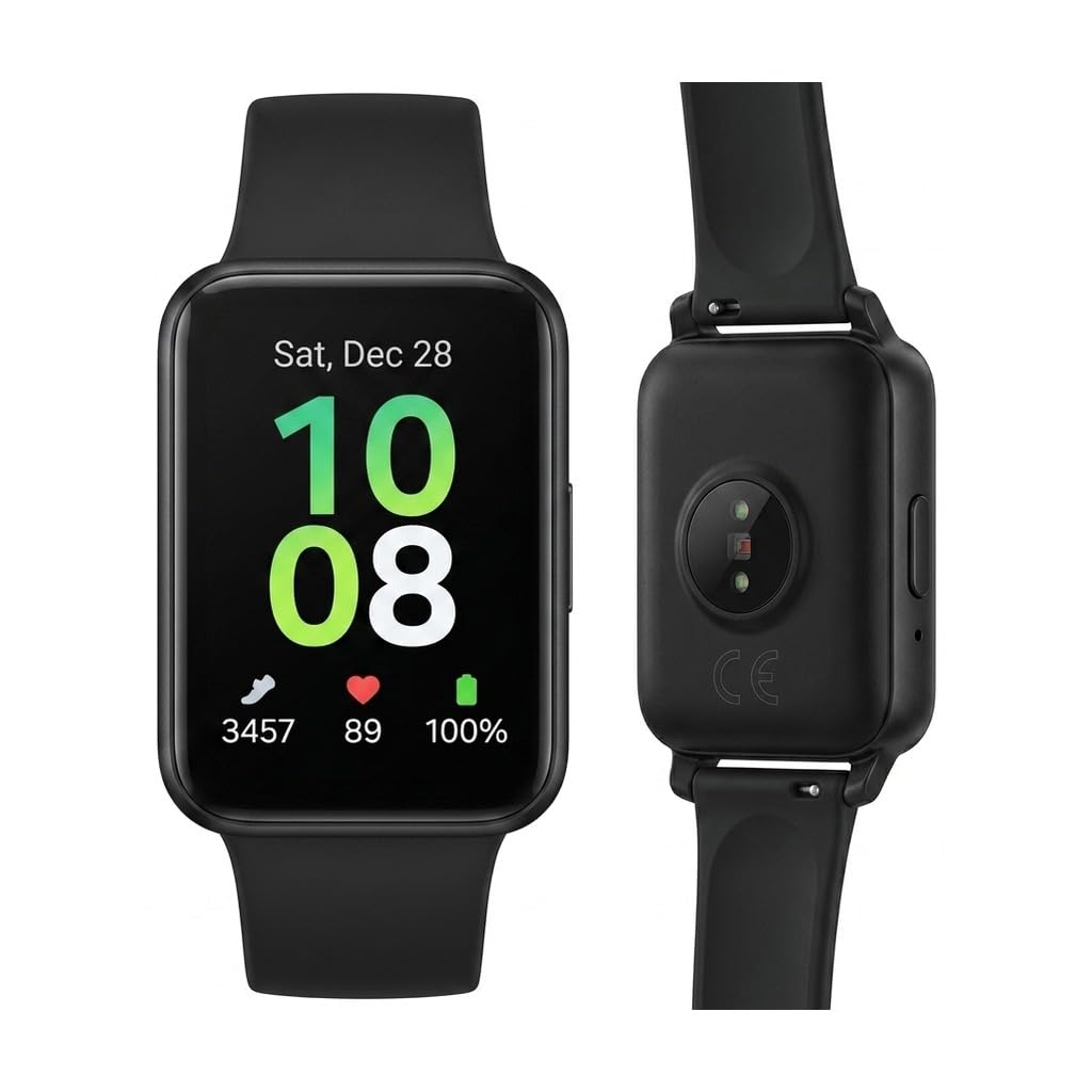 Fitness Tracker with 1.6" AMOLED Display, 14-Day Battery Life and Exercise Modes