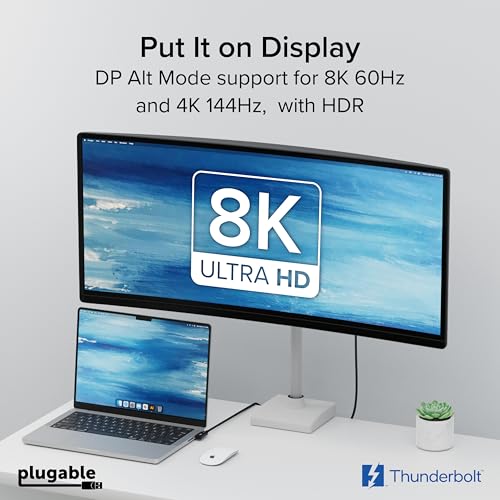 Right Angle Thunderbolt 4 USB-C Cable with 240W Charging and 40Gbps Data Transfer