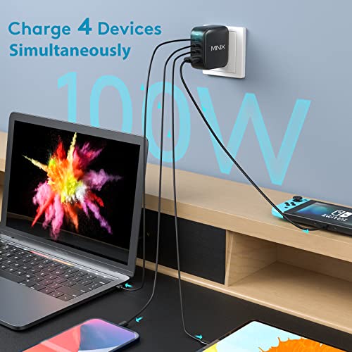 100W 4-Port GaN USB-C Charger with Fast Charging Support