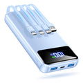 50000mAh Portable Power Bank with Built-In Cables and Fast Charging