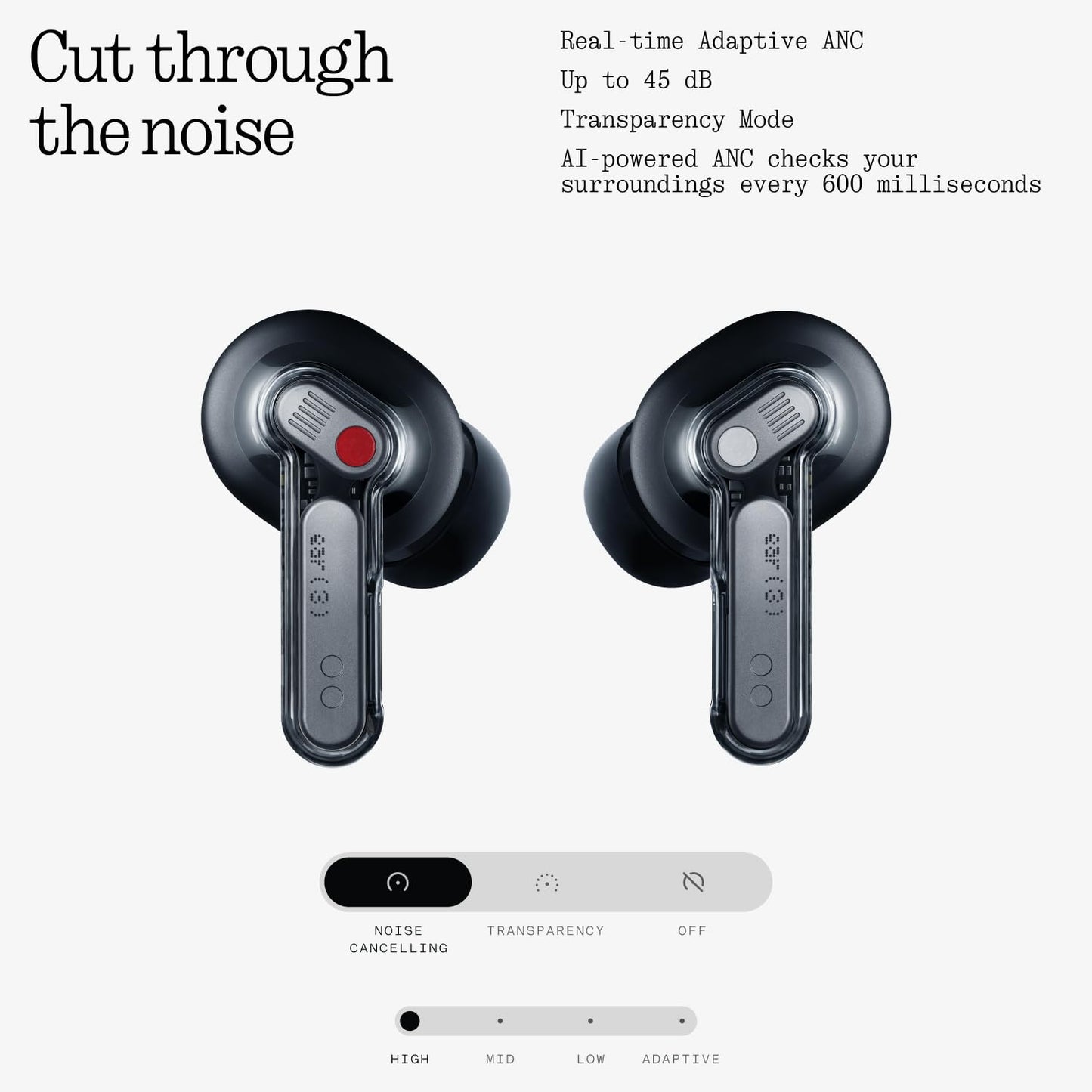 Nothing Ear (3) Wireless Earbuds with Hybrid ANC and Hi-Res Audio