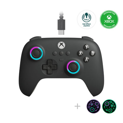 Wired Gaming Controller with Hall Effect Joysticks, Hall Triggers and RGB Lighting