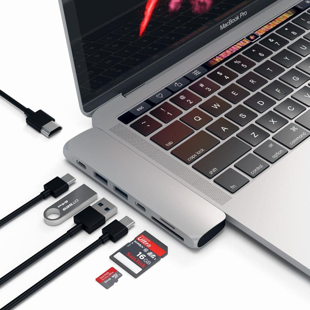 USB-C Pro Hub Adapter with 4K HDMI, USB-C Data and Card Readers