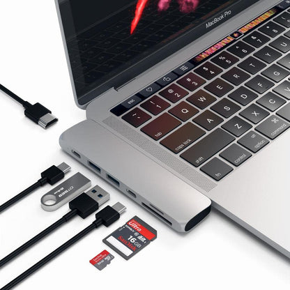 USB-C Pro Hub Adapter with 4K HDMI, USB-C Data and Card Readers
