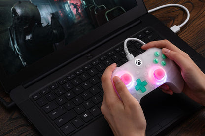 Wired Gaming Controller with Hall Effect Joysticks, Triggers and RGB Lighting