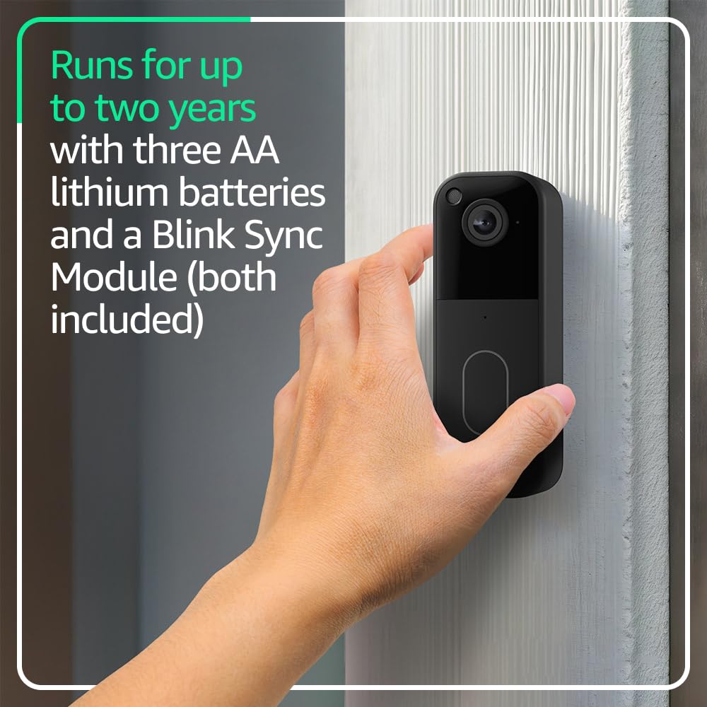 HD Video Doorbell with Two-Way Talk, Long Battery Life and Easy Setup