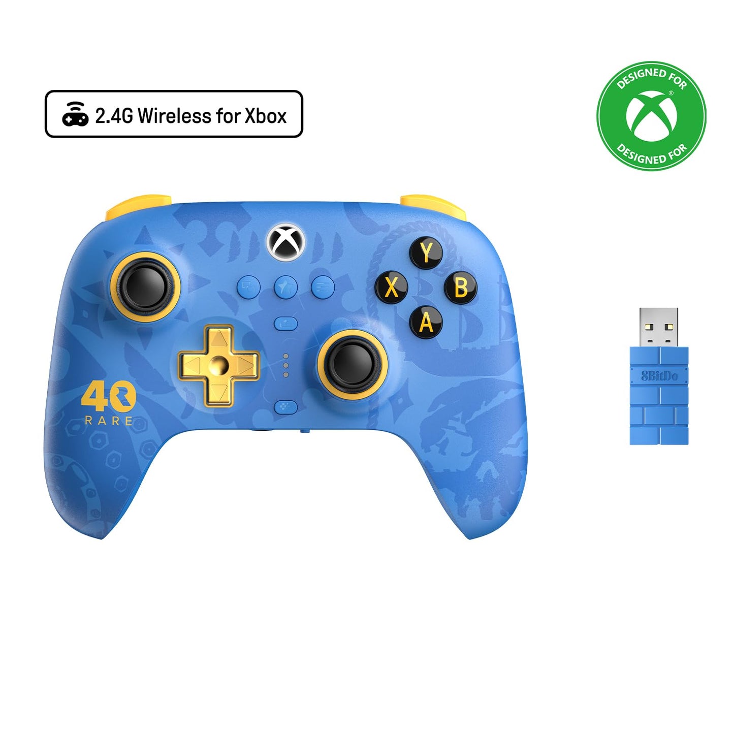 3-Mode Wireless Gaming Controller with Hall Effect Joysticks and Back Buttons