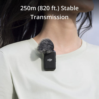 Wireless Lavalier Microphone System with 2 Transmitters, Receiver and Charging Case