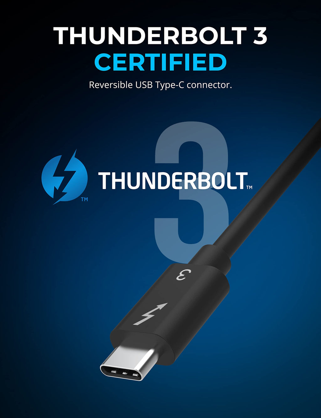 SABRENT Thunderbolt 3 / Thunderbolt 4 USB Type C Cable