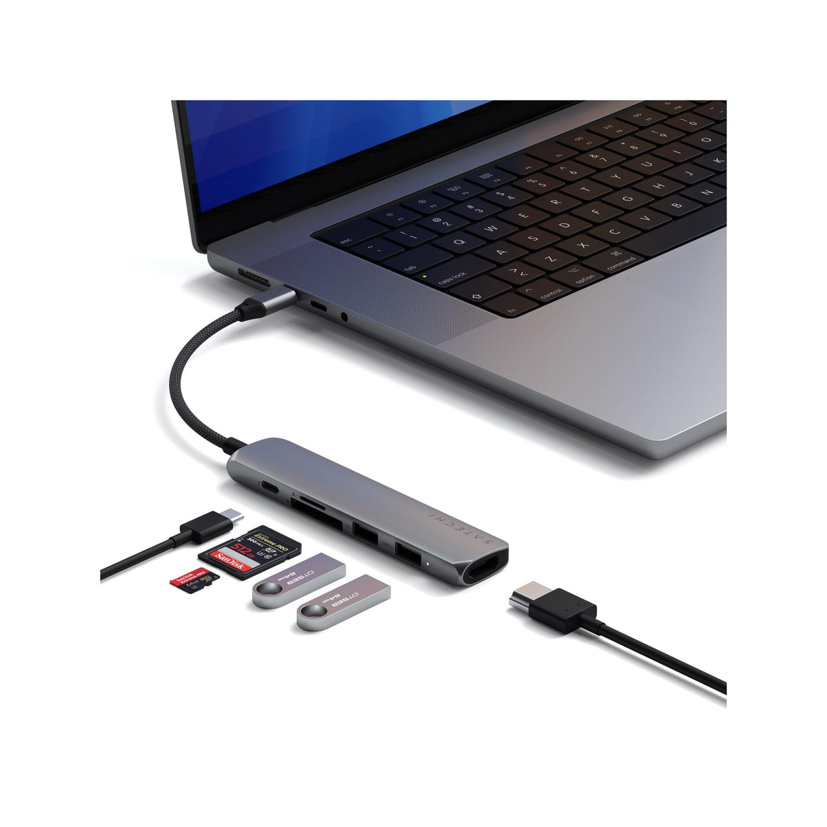 6-in-1 USB-C Hub with 4K HDMI, 100W PD Charging and USB Ports