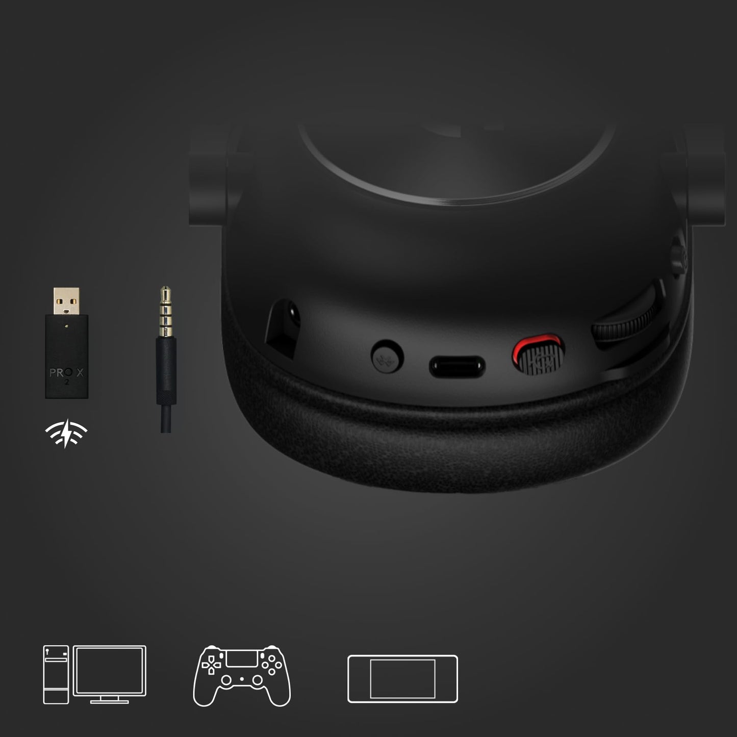 Wireless Gaming Headset with Graphene Drivers and Surround Sound Support