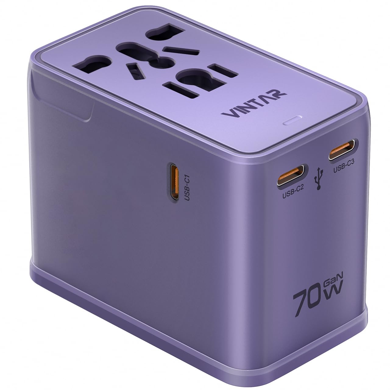 Universal Travel Adapter with 3 USB-C Ports, 2 USB Ports and Worldwide Compatibility