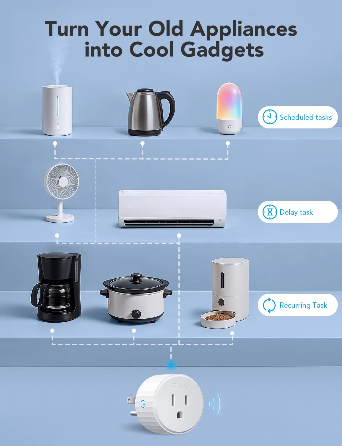 Mini Smart Wi-Fi Plug with Timer Function and Voice Control Support