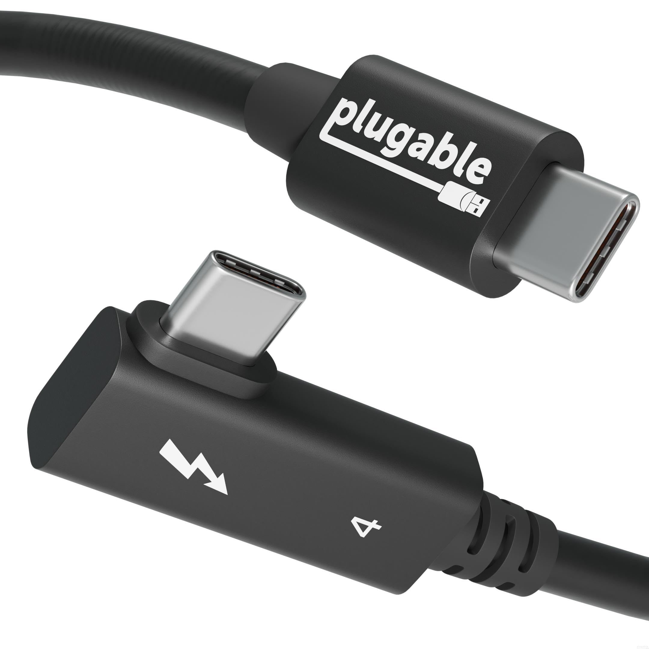 Right Angle Thunderbolt 4 USB-C Cable with 240W Charging and 40Gbps Data Transfer