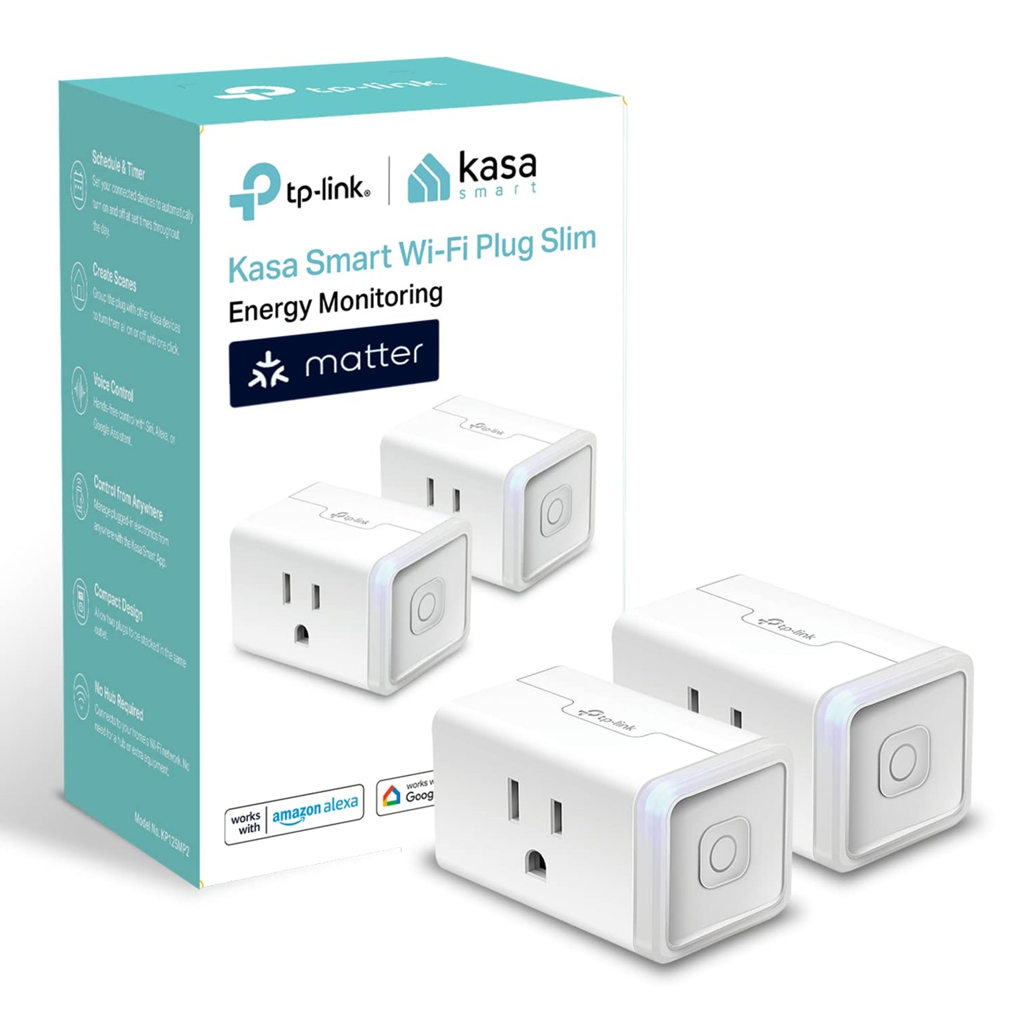 Smart Wi-Fi Plug with Energy Monitoring, Matter Support and Voice Control