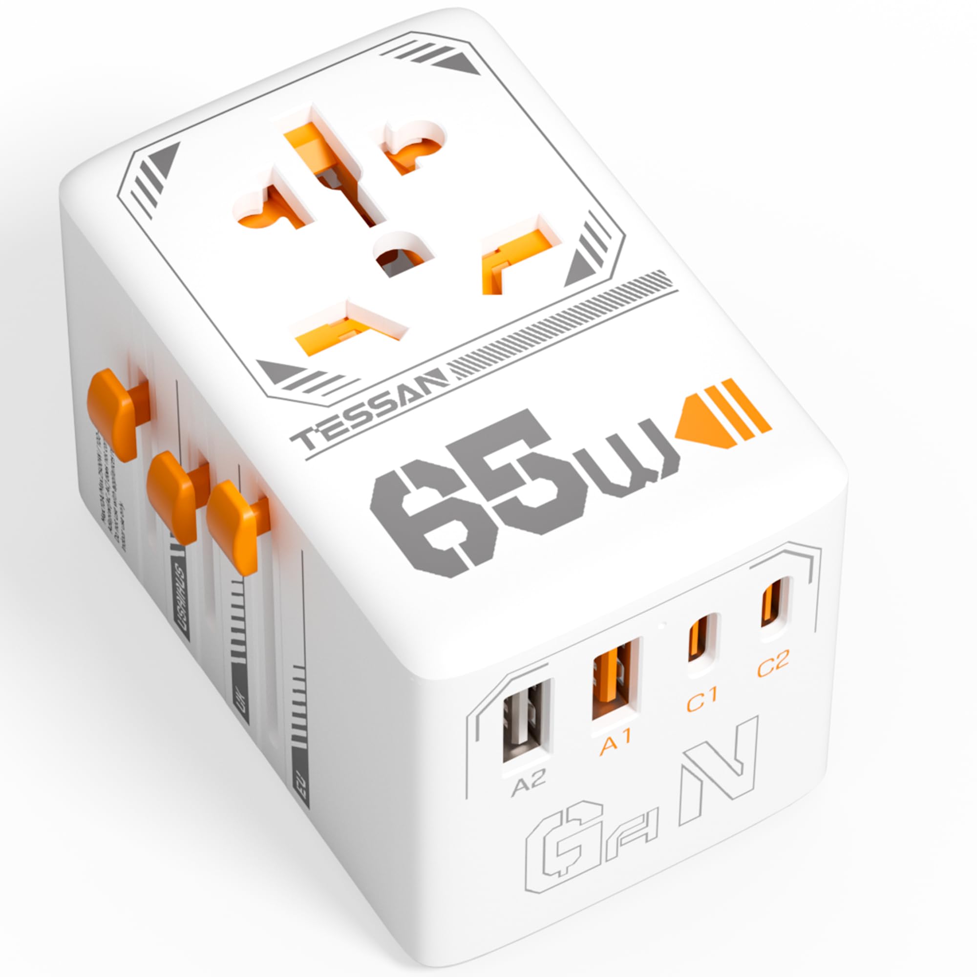 Tessan Universal Travel Adapter Type C/G/A/I 1 4 powerconverter