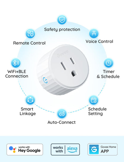 Mini Smart Wi-Fi Plug with Timer Function and Voice Control Support