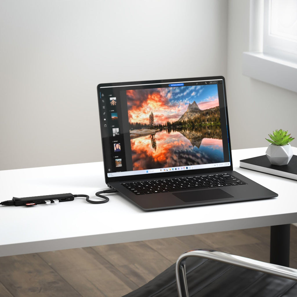 USB-C Slim Multiport Adapter with 4K HDMI, Ethernet and 60W PD Charging