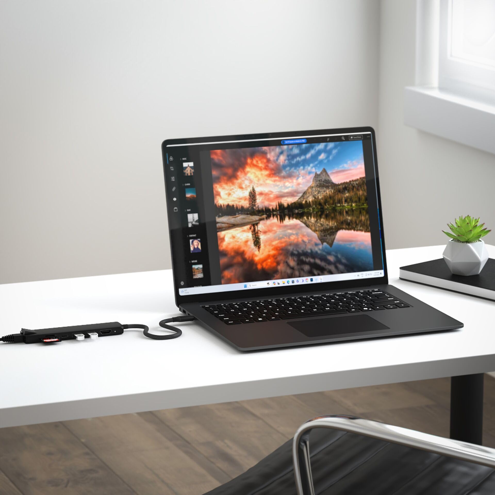 USB-C Slim Multiport Adapter with 4K HDMI, Ethernet and 60W PD Charging