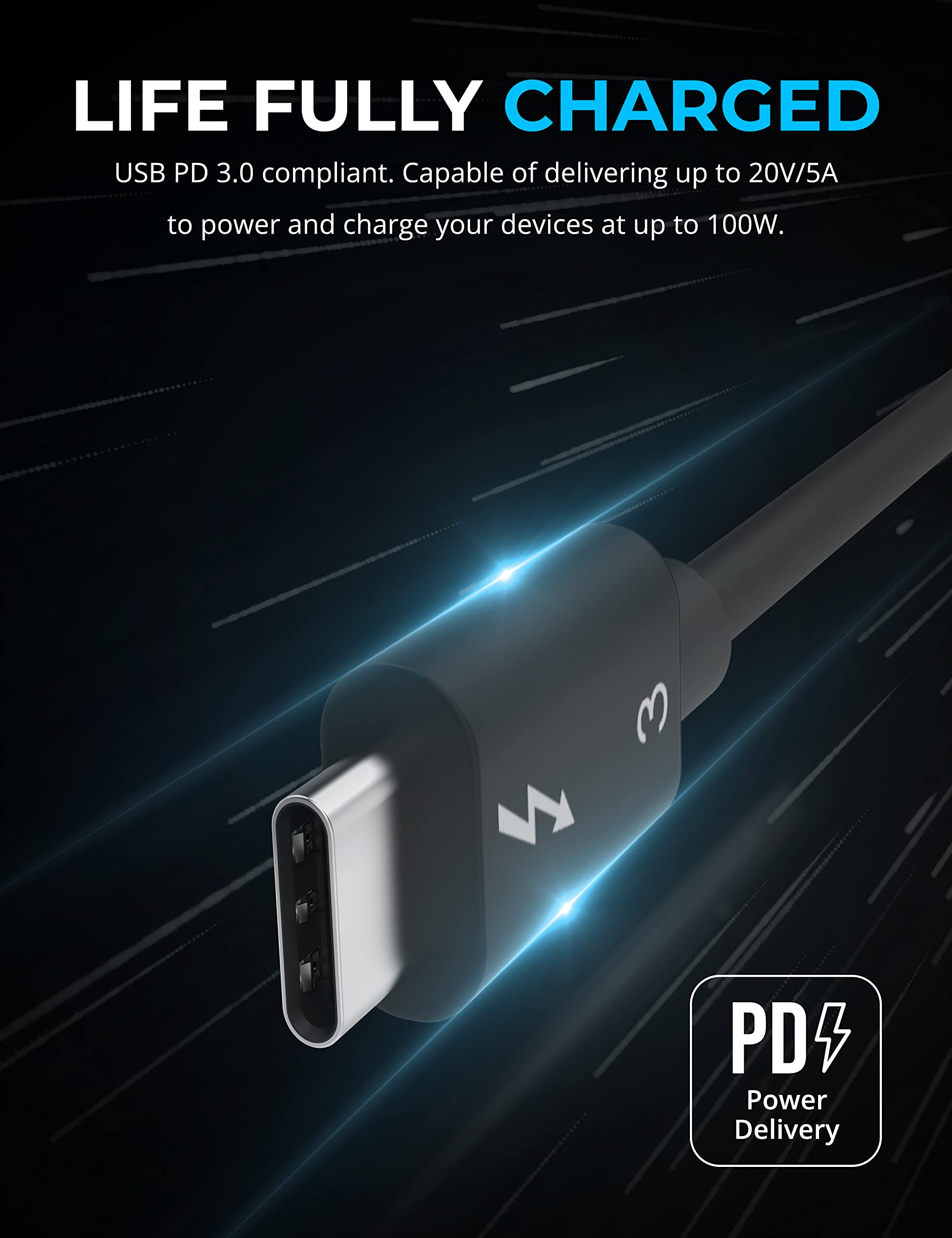 SABRENT Thunderbolt 3 / Thunderbolt 4 USB Type C Cable
