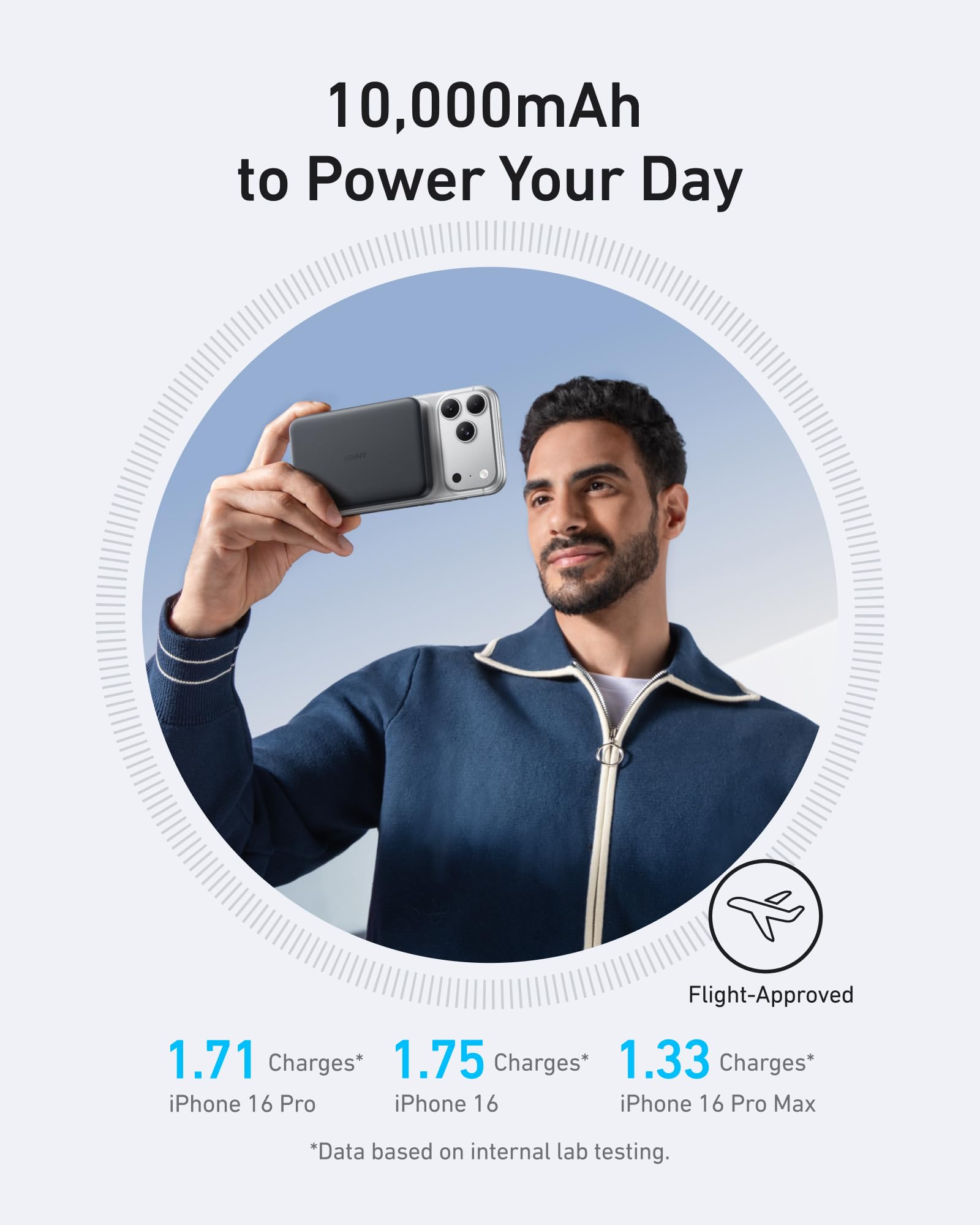 10000mAh Qi2 Magnetic Power Bank with 15W Wireless Charging Support