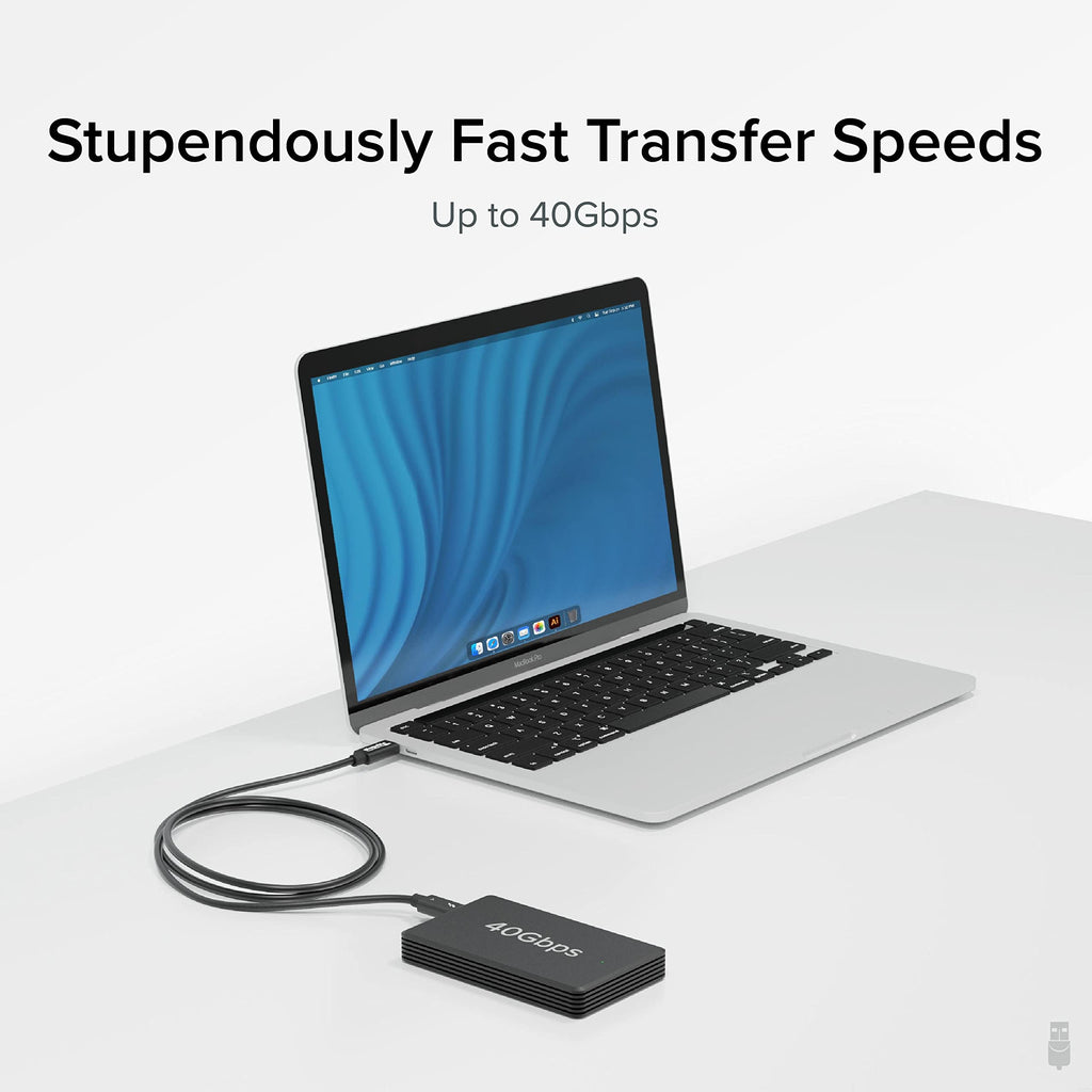 Thunderbolt 4 USB-C Cable with 240W Charging and 40Gbps Data Transfer