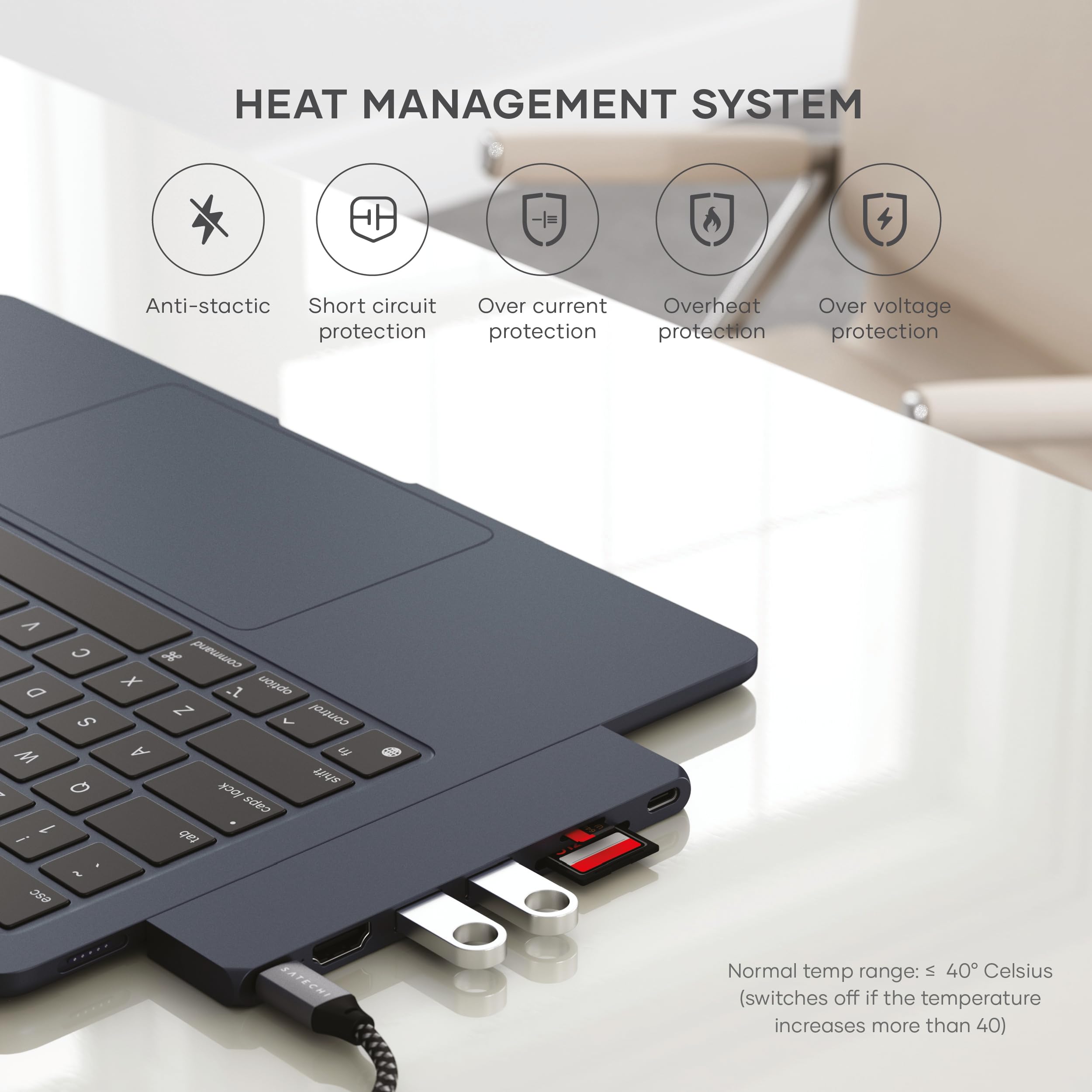 7-in-1 USB-C Hub Adapter with 4K HDMI, USB 4 and 100W PD Charging
