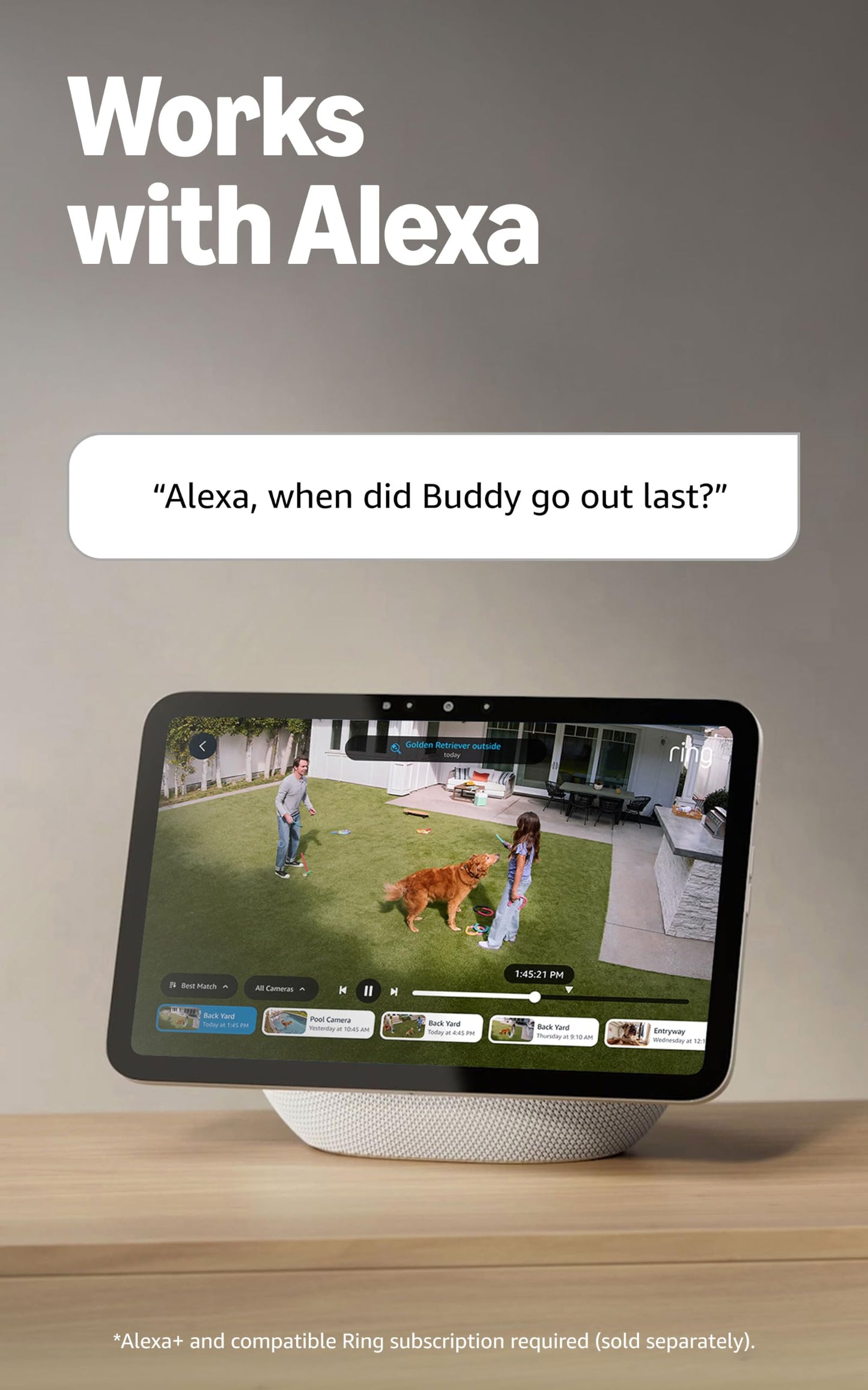 HD Security Camera with Two-Way Talk, Color Night Vision and Siren Support