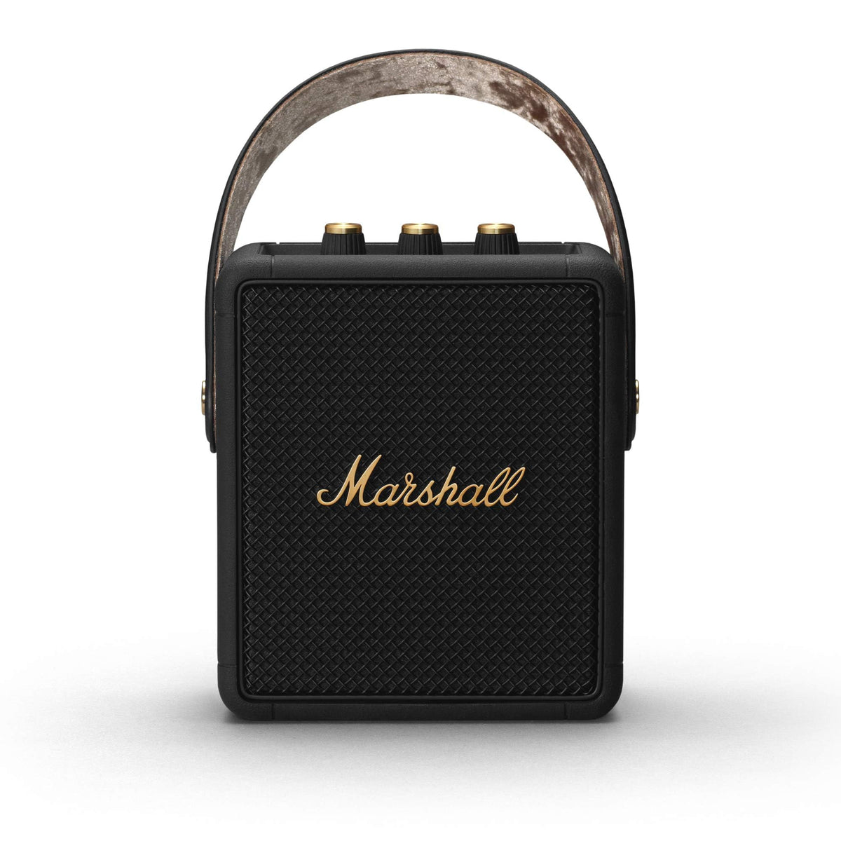 Marshall Stockwell II Portable Bluetooth Speaker, Black and Brass