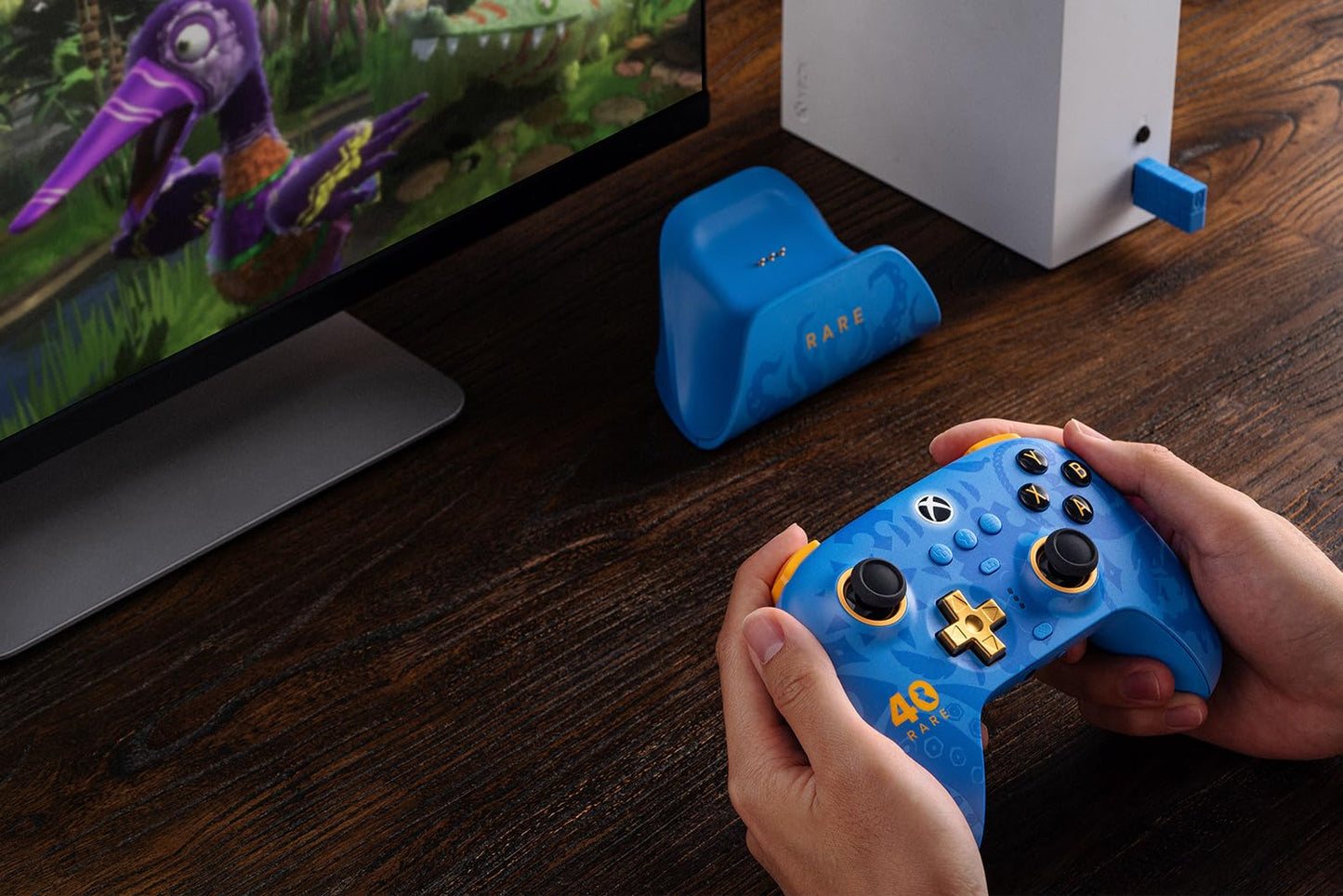 3-Mode Wireless Gaming Controller with Hall Effect Joysticks and Back Buttons