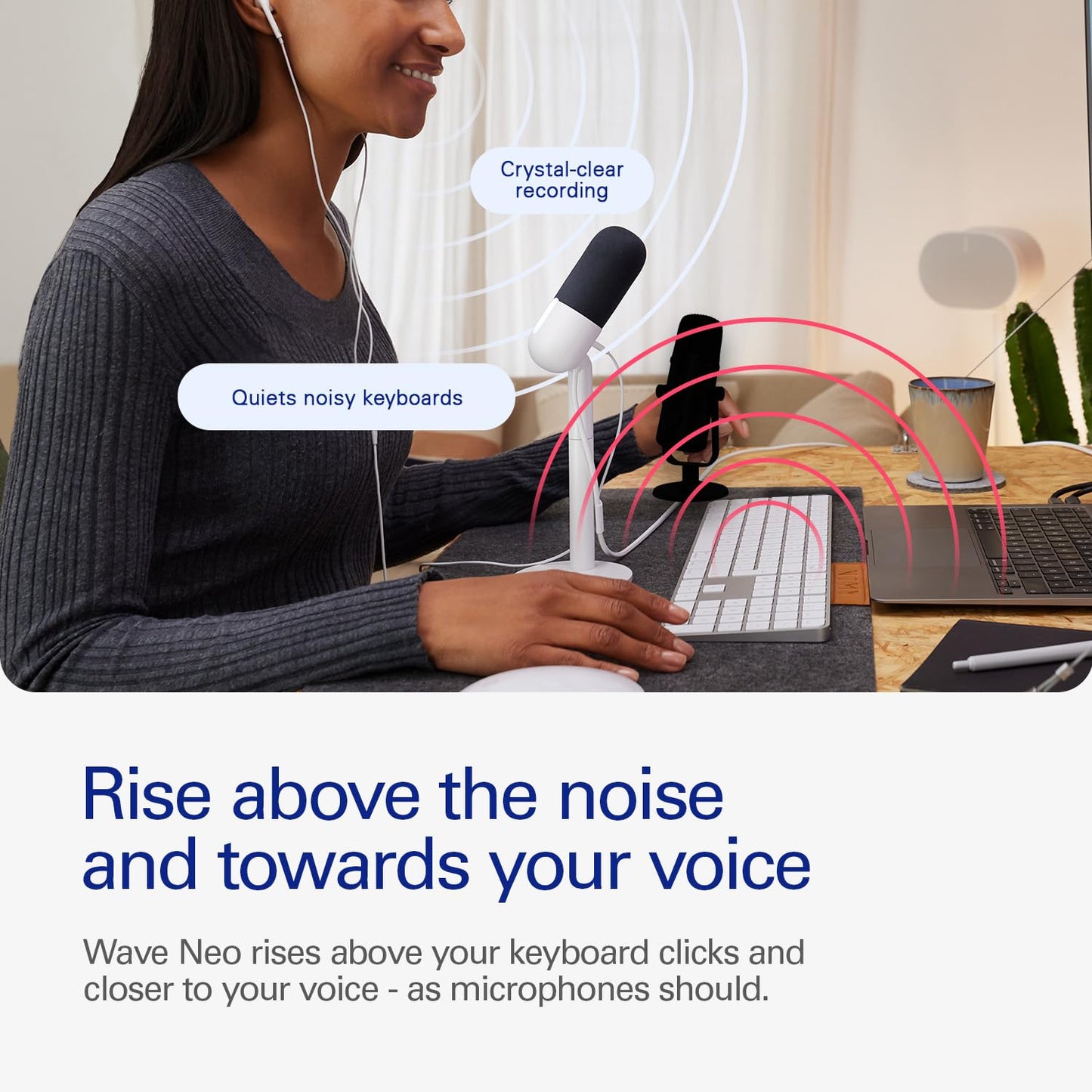 Elgato Wave Neo USB Condenser Microphone, Tap to Mute