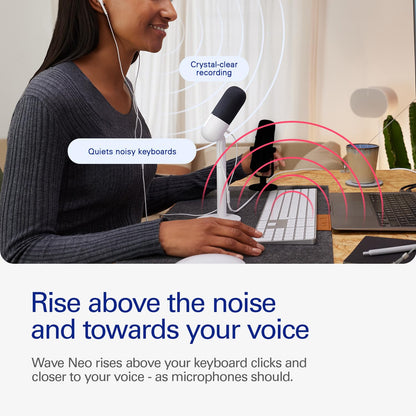 Elgato Wave Neo USB Condenser Microphone, Tap to Mute