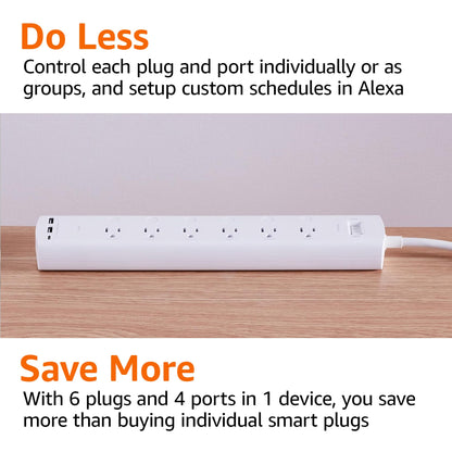 Smart Wi-Fi Power Strip with App Control and Multiple Outlets