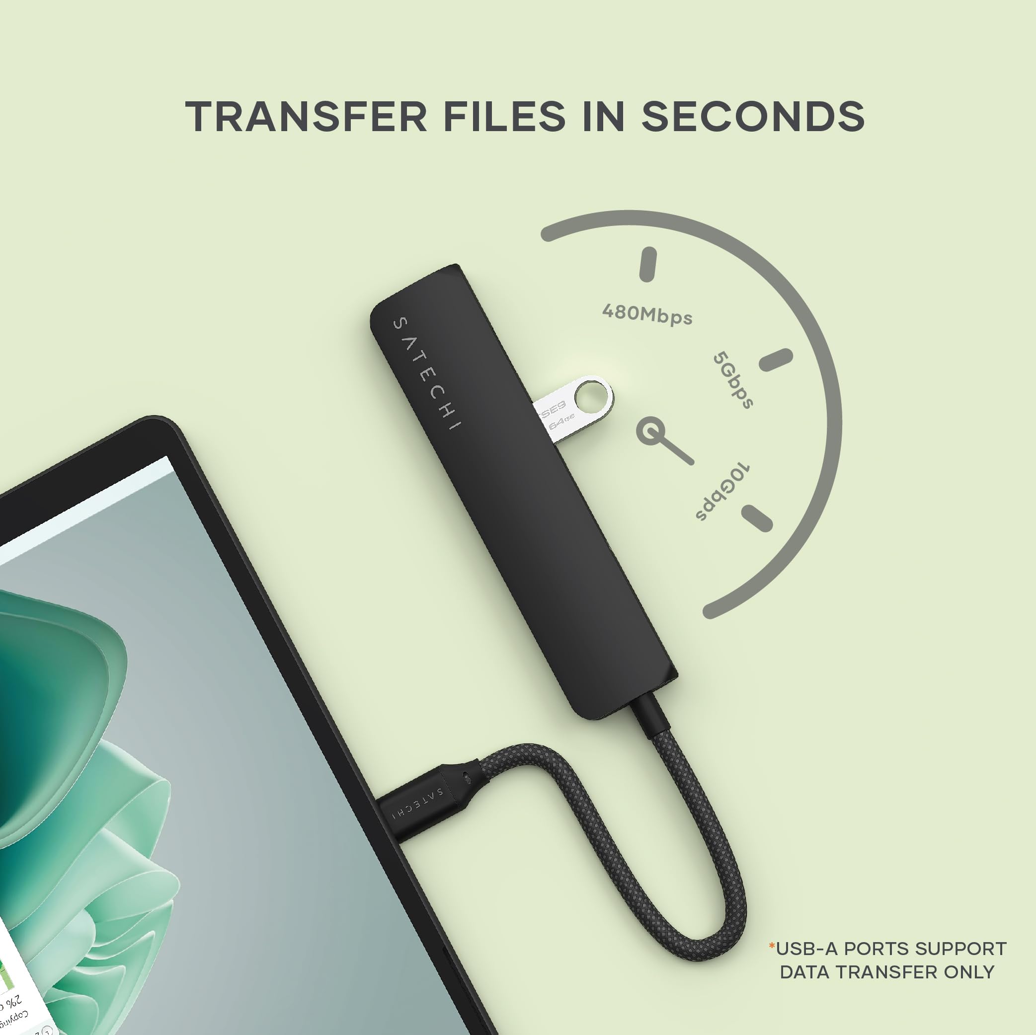 6-in-1 USB-C Hub with 4K HDMI, 100W PD Charging and USB Ports