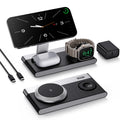Foldable 3-in-1 Magnetic Wireless Charging Station with Night Light