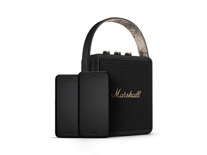 Marshall Stockwell II Portable Bluetooth Speaker, Black and Brass
