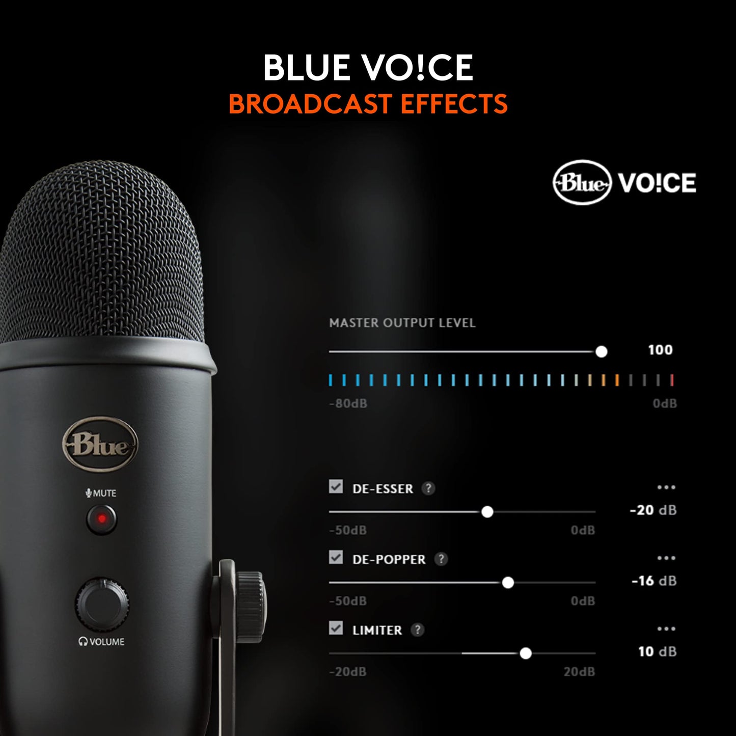 LOGAM Logitech Creators Blue Yeti USB Microphone for PC