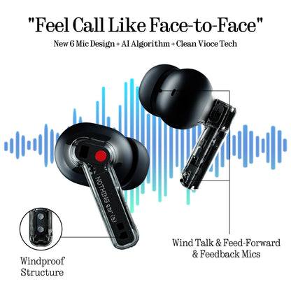 Wireless Earbuds with 45dB Hybrid Noise Cancelling and Hi-Res Audio