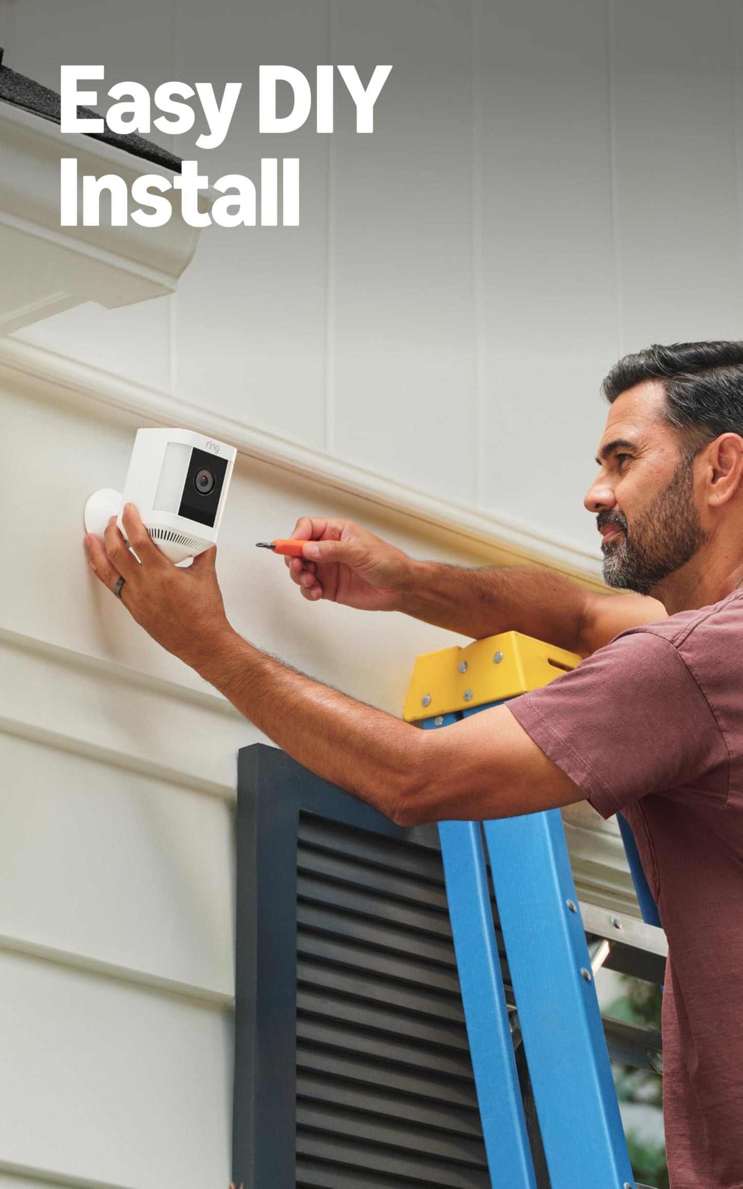 HD Security Camera with Two-Way Talk, Color Night Vision and Siren Support